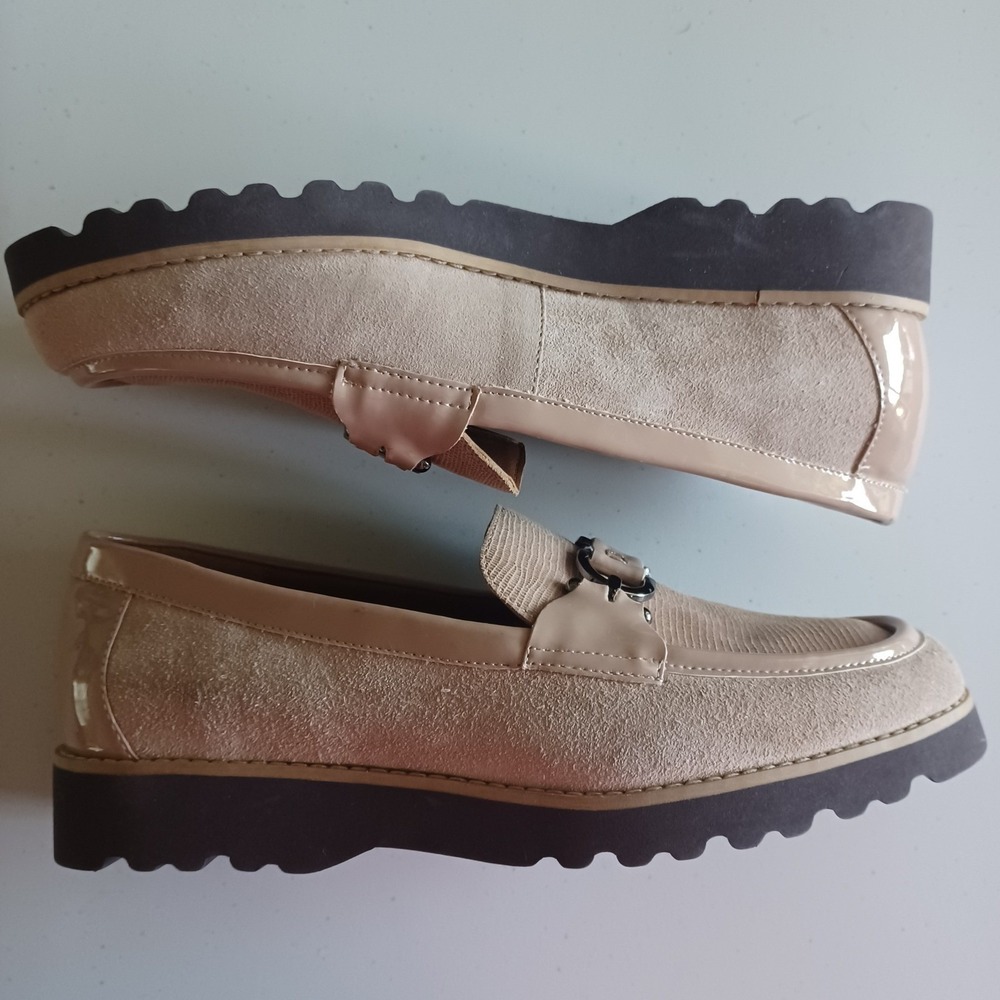 Donald Pliner Womens Blush Pink Leather Lug Sole Bit Loafers HPCLIO-CS Size 10M - Picture 10 of 16